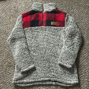 Southern Fried Chics Sherpa quarter zip